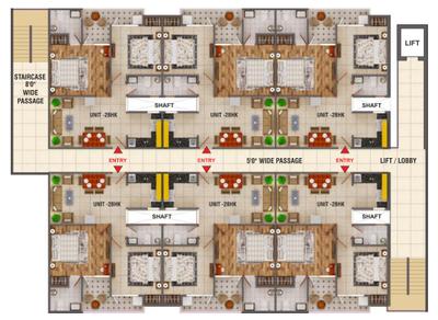 Project Image of 0.0 - 930.0 Sq.ft 2 BHK Apartment for buy in Escon Radhika Green