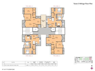 Project Image of 1705 Sq.ft 4 BHK Apartment / Flat for sale in Dhanori for Rs. 12178967