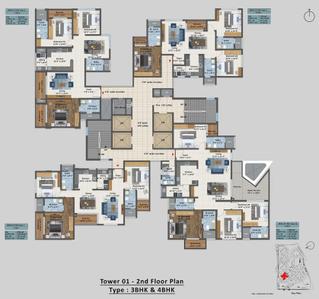 Project Image of 1794.0 - 5143.0 Sq.ft 2.5 BHK Apartment for buy in Sattva Aangane