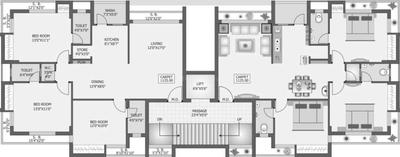 Project Image of 0.0 - 1125.37 Sq.ft 3 BHK Apartment for buy in Riddhi Siddhi Apartment