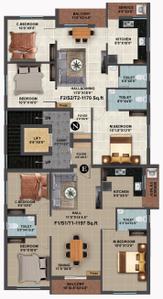 Project Image of 1170.0 - 1197.0 Sq.ft 3 BHK Apartment for buy in MP Lenora