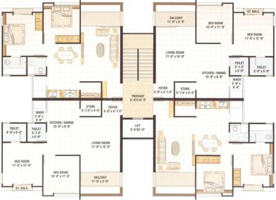Project Image of 700.0 - 1125.0 Sq.ft 1 BHK Apartment for buy in Akruti Lifestyle