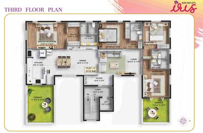 Project Image of 0.0 - 1272.0 Sq.ft 3 BHK Apartment for buy in Khurinji Iris