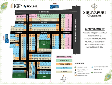 Project Image of 600.0 - 2678.0 Sq.ft Residential Plot Plot for buy in Skyline Siruvapuri Gardens