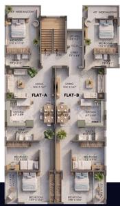 Project Image of 0.0 - 1480.0 Sq.ft 3 BHK Apartment for buy in Delta Salasar DB21