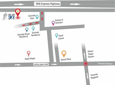 Project Image of 0.0 - 560.0 Sq.ft 2 BHK Apartment for buy in Govinda Sky