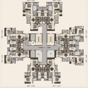 Project Image of 0.0 - 1106.0 Sq.ft 2.5 BHK Apartment for buy in Provident Capella