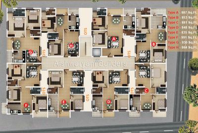 Project Image of 835.0 - 991.0 Sq.ft 2 BHK Apartment for buy in Jeyam Aishwaryam Residency