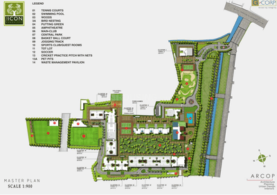 Project Image of 1565.0 - 2695.0 Sq.ft 3 BHK Apartment for buy in G Corp The Icon North Towers G And H