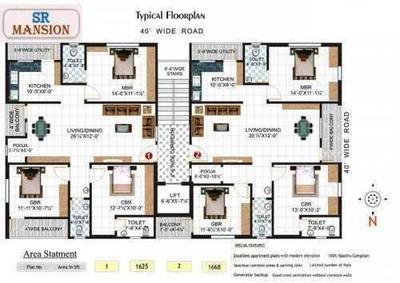 Project Image of 1145.0 - 1186.0 Sq.ft 3 BHK Apartment for buy in SR Mansion