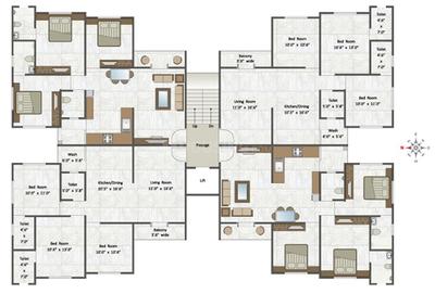 Project Image of 1105.0 - 2380.0 Sq.ft 2 BHK Apartment for buy in Earth Acropolis 2