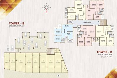 Project Image of 593.95 - 672.42 Sq.ft 2 BHK Apartment for buy in Siddheshwari Nandish Avenue Tower B