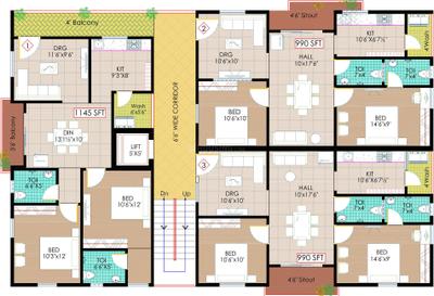 Project Image of 990.0 - 1145.0 Sq.ft 2 BHK Apartment for buy in Nestcon Coral