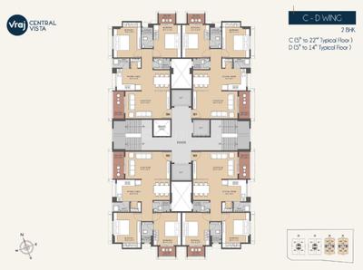 Project Image of 1195.0 - 1485.0 Sq.ft 2 BHK Apartment for buy in Vraj Central Vista