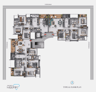 Project Image of 1034.41 - 1388.54 Sq.ft 3 BHK Apartment for buy in Fortune Sapphire