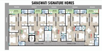 Project Image of 1050.0 - 1450.0 Sq.ft 2 BHK Apartment for buy in Saraswati Signature Homes