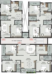 Project Image of 0.0 - 1230.0 Sq.ft 2 BHK Apartment for buy in Pavan Raj Gopal Towers