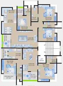 Project Image of 469.84 - 1040.01 Sq.ft 1 BHK Apartment for buy in New Front Annapurna