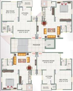 Project Image of 660.0 - 960.0 Sq.ft 1 BHK Apartment for buy in Royal Paradise