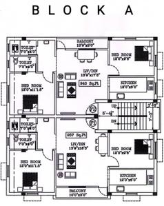 Project Image of 854.0 - 996.0 Sq.ft 2 BHK Apartment for buy in MR Four square