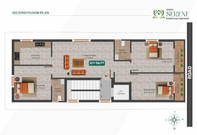 Project Image of 0.0 - 1271.0 Sq.ft 3 BHK Apartment for buy in Vesta Serene