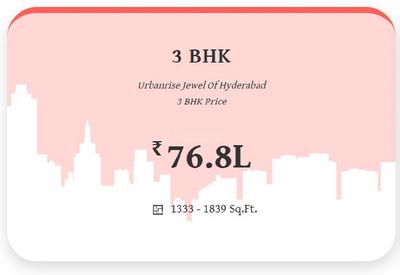 Project Image of 1509.0 - 1839.0 Sq.ft 3 BHK Apartment for buy in Urbanrise Jewel Of Hyderabad