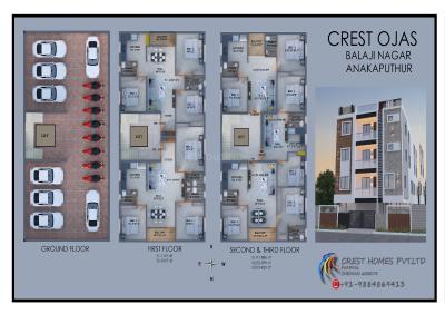Project Image of 833.0 - 1197.0 Sq.ft 2 BHK Apartment for buy in Crest Ojas