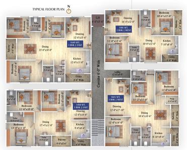 Project Image of 1181.0 - 1665.0 Sq.ft 2 BHK Apartment for buy in SBD Sri Bharath Elite