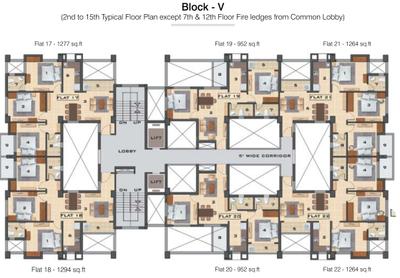 Project Image of 6576.75 - 8804.88 Sq.ft 2 BHK Apartment for buy in Ganguly Grand Castle Phase II