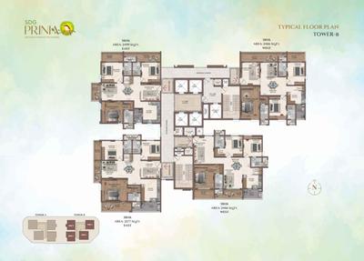 Project Image of 2466.0 - 2577.0 Sq.ft 3 BHK Apartment for buy in SDG Prinia
