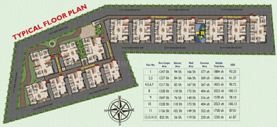 Project Image of 1250.01 - 2022.97 Sq.ft 2 BHK Apartment for buy in Shiva Shailaja Emerald