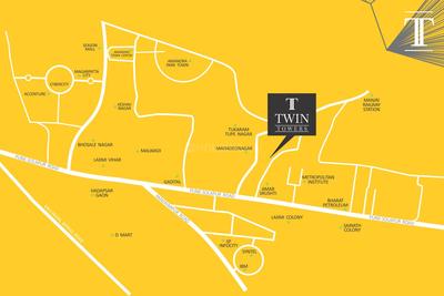 Project Image of 357.25 - 582.54 Sq.ft 1 BHK Apartment for buy in Gayatri Twin Towers Phase 1
