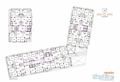 Project Image of 931.62 - 1191.35 Sq.ft 3 BHK Apartment for buy in Akshar Sahjanand Skyline
