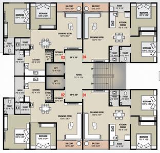 Project Image of 609.0 - 838.0 Sq.ft 2 BHK Apartment for buy in Pandav Sunway Residancy