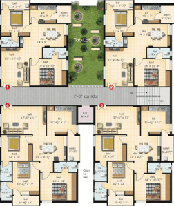 Project Image of 1189.95 - 1560.01 Sq.ft 2 BHK Apartment for buy in Akruthi Sri Harivasam