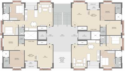 Project Image of 617.96 - 641.21 Sq.ft 2 BHK Apartment for buy in Shtapatya Infinity Park