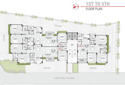 Project Image of 1710.0 - 1800.0 Sq.ft 3 BHK Apartment for buy in JDR Amrut Bindu Residency