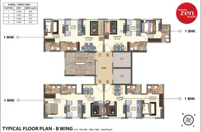 Project Image of 418.0 - 959.0 Sq.ft 1 BHK Apartment for buy in Kanakia Zen World