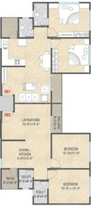 Project Image of 950.0 - 1334.0 Sq.ft 2 BHK Apartment for buy in Shiv Aashray Residency