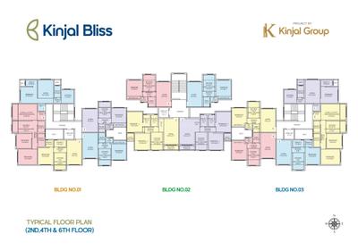 Project Image of 338.74 - 532.81 Sq.ft 1 BHK Apartment for buy in Kinjal Bliss