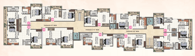 Project Image of 782.0 - 1947.0 Sq.ft 2 BHK Apartment for buy in Gulabi Mega City Apartment