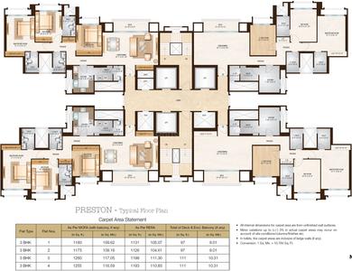 Project Image of 1131.0 - 1198.0 Sq.ft 3 BHK Apartment for buy in Hiranandani Preston