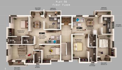 Project Image of 928.0 - 1411.0 Sq.ft 2 BHK Apartment for buy in Mahalakshmi Chandrasekar Avenue