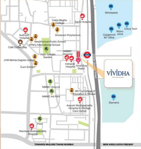 Project Image of 673.0 - 878.0 Sq.ft 2 BHK Apartment for buy in Omkar Vividha