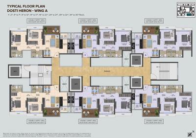 Project Image of 0.0 - 322.0 Sq.ft 1 BHK Apartment for buy in Dosti Nest