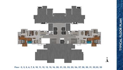 Project Image of 1062.0 - 2224.0 Sq.ft 3 BHK Apartment for buy in Gera s Avive Towers East Kharadi