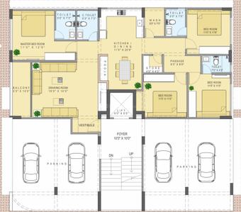 Project Image of 1248.08 - 1360.99 Sq.ft 3 BHK Apartment for buy in Om Aryaman Urbanville 1
