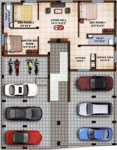 Project Image of 670.0 - 1215.0 Sq.ft 2 BHK Apartment for buy in Avittam Sundarar