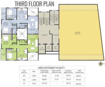Project Image of 1000 Sq.ft 2 BHK Apartment / Flat for sale in Wakad for Rs. 8500000