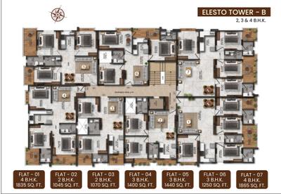 Project Image of 1045.0 - 1865.0 Sq.ft 2 BHK Apartment for buy in Balaji Elesto